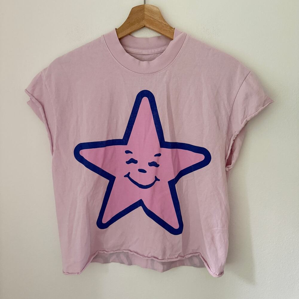 Ass Pizza Star Logo Cropped T Shirt Sz Small